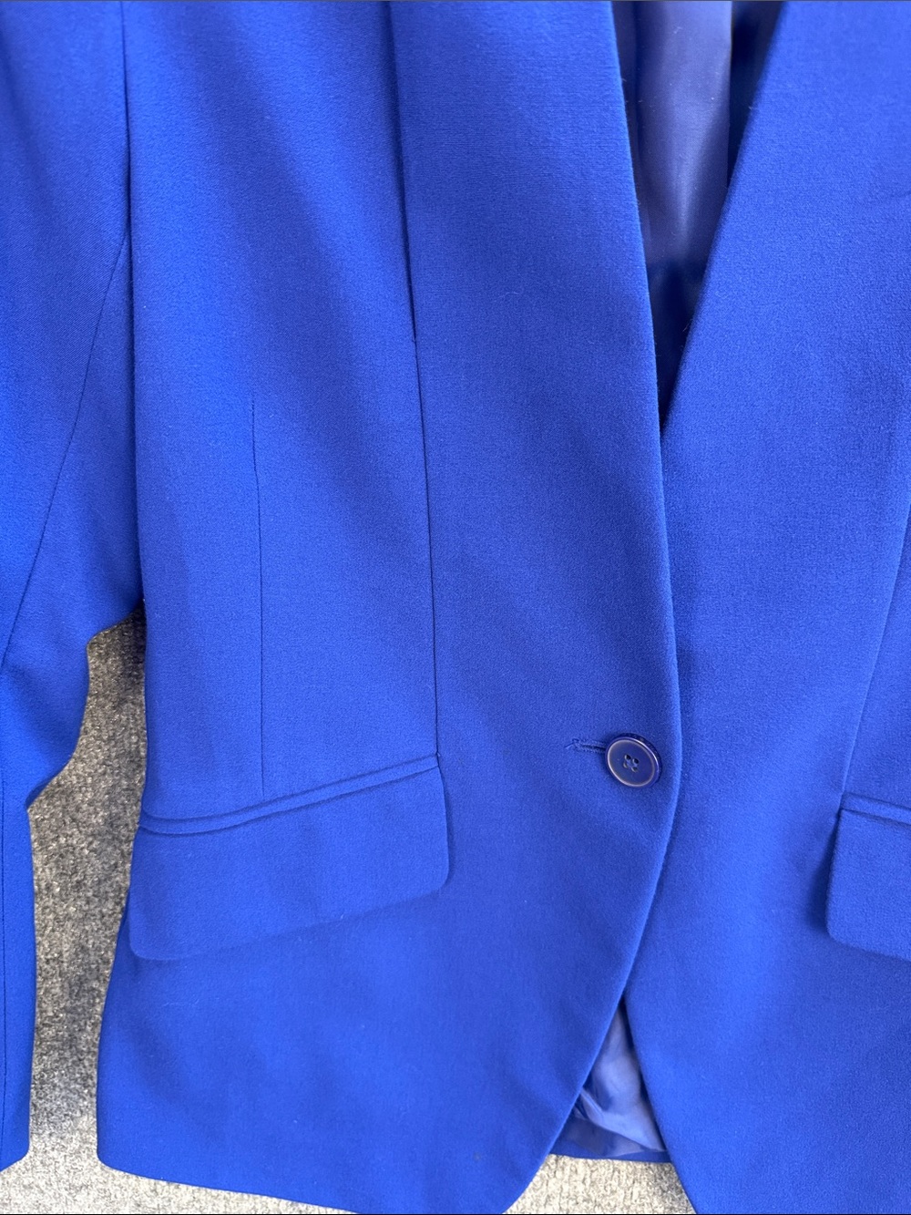 New York & Company Cobalt Blue Single-Button Blazer Size 6 - Picture 9 of 10